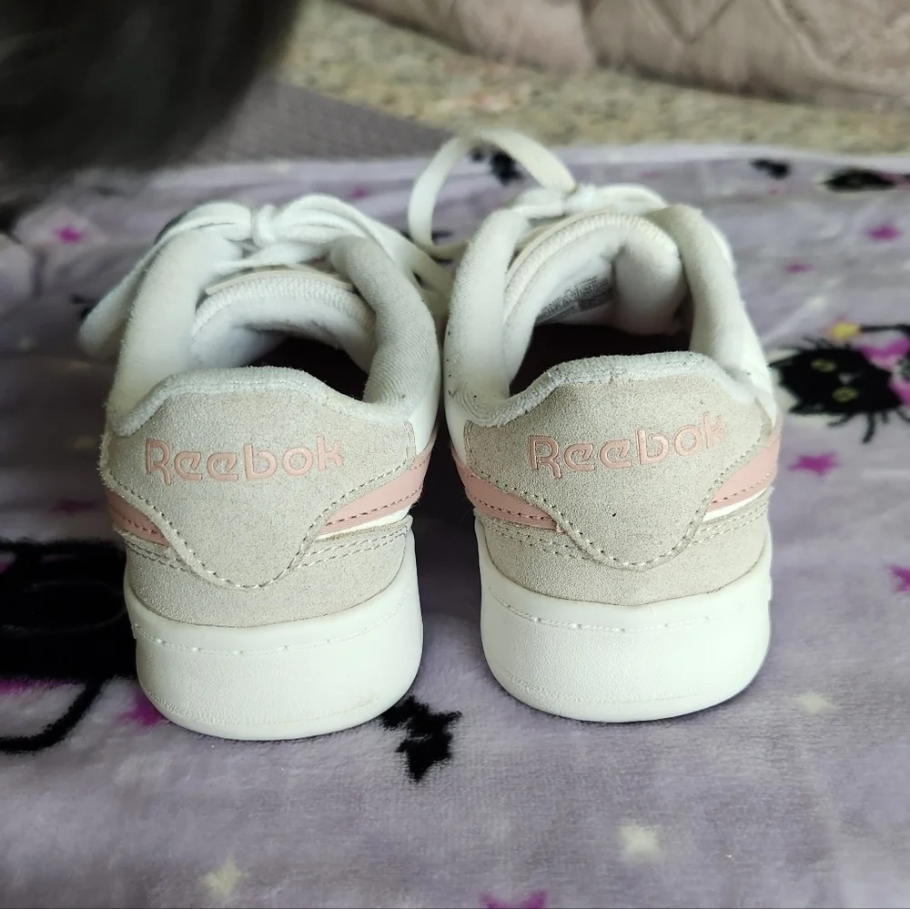 Reebok Kids White and Pink Sneakers
